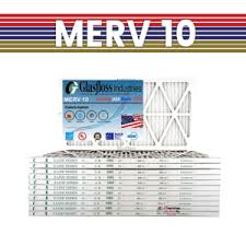 Glasfloss 16x25x1 Merv 10 Pleated Air Furnace Filter Air Filters In 2020 Furnace Filters Air Filter Lights Merv