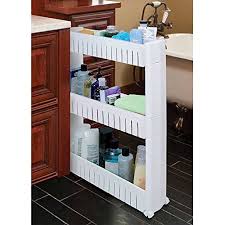 Check spelling or type a new query. Slim Storage Food Cleaning Supplies Pantry Cabinet Organizer Slide Out Cart Rack With Wheels For Narrow Spaces In Kitchen Garage Laundry Apartments Bathroom Closets 3 Tier Buy Online In United Arab Emirates