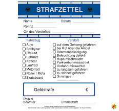 Autos, die beispielsweise auf gehwegen, in spielbereichen oder im bereich von kreuzungen parken, behindern und gefährden kinder. Spielzeug Polizei Strafzettel Fur Kinder Kostum Zubehor Strafzettel Polizei Geburtstag Polizei Party