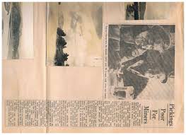 Photo of Uncle Bill Lopes and cousin Freddy Heath getting interviewed by nz  herald at the Sir George Grey hotel