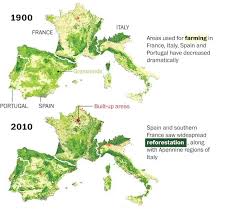 Plaza de españa (spain square, in english) is a plaza located in the parque de maría luisa (maria luisa park), in seville, spain built in 1928 for. Reforestation In France Spain Italy And Portugal 1900 2010 Mapporn