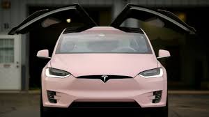 this tesla model x owner really loves the color pink carscoops sports cars luxury tesla model x tesla car