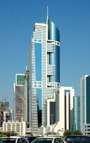 Hhhr Tower Also Known As The Blue Tower Is A Supertall Skyscraper On Sheikh Zayed Road Du Dubai Architecture Skyscraper Architecture Futuristic Architecture