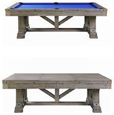 The nantucket pool table construction comes with heavy gauge metal supports, rails and blind rails. Cross Creek Slate Pool Table W Dining Top Rustic Game Tables By Sawyer Twain Houzz