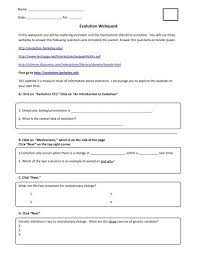 Evolution is a topic that is fundamental to the study of biology, linking areas such as. Evolution Webquest Pdf Biology Website