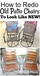 How To Redo A Pair Of Worn Out Patio Chairs Patio Furniture Makeover Patio Chairs Makeover Patio Furniture Redo