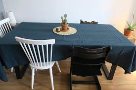 Nappe En Lin Bleu Canard Harmony Salle A Manger Deco Blueberry Home Home Beautiful Color Combinations Deco