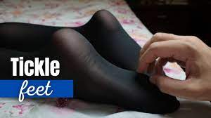 TICKLE FEET WITH PANTYHOSE 😅 Did I resist this time? - YouTube