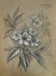 Fiori disegni loredana orlandini fiori disegni fiori disegni mostra arte parma fiori disegni fiori disegni dipinti di fiori fiori disegni. Ramo Con Fiori Di Rododendro Matita E Disegno Originale A4 Pastello Bianco Ebay