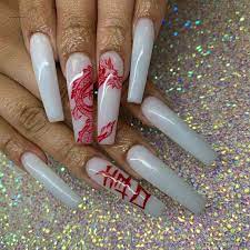 Dopenails In 2020 Dragon Nails Bling Acrylic Nails Drip Nails