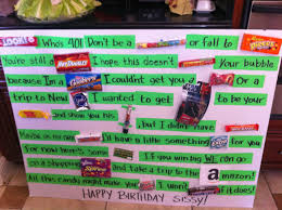 40th Birthday Present Ideas For Sister In Law Candy Bar Birthday Card For My Sister Candy Bar Birthday 40th Birthday Gifts Diy Gift Card