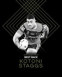Kotoni staggs called for more leadership at the broncos. Brisbane Broncos Auf Twitter Allan Langer Award Best Back Kotoni Staggs