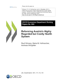 10 kio, type mime : Pdf Reforming Austria S Highly Regarded But Costly Health System