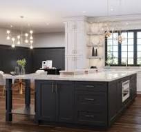 Painted Black Shaker Kitchen Cabinets, Solid Wood Cabinet ...