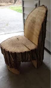 Chair Made From A Log Log Chairs Log Furniture Wood