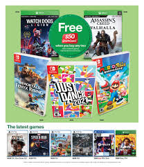 Maybe you would like to learn more about one of these? Wario64 On Twitter Target Ad Starting Sunday Free 50 Target Gift Card When Buying 2 Select Ubisoft Titles B1g1 50 Off Select Switch Titles Https T Co Lmkpir9wiq