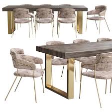 Choose a black metal table, and you will add a more modern touch. Contemporary Dining Table Set 3d Model Download 3d Model Contemporary Dining Table Set 125784 3dbaza Com