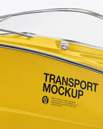 Sea Boat 24 Ft Mockup Left Half Side View In Vehicle Mockups On Yellow Images Object Mockups