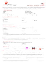 Exam and diagnostic fees, hospitalization and surgeries, physical and rehabilitative. 2017 Form 24petwatch 24pw Ownership Fm Fill Online Printable Fillable Blank Pdffiller