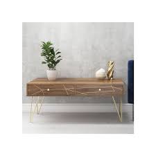 Solid wood coffee table & framed pictures. Solid Wood Coffee Table With Brass Inlay 2 Drawers Tahlia Range Furniture123