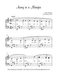 Away In A Manger Early Intermediate Christmas Piano Sheet Music With Lyrics Christmas Piano Christmas Sheet Music Christmas Piano Sheet Music