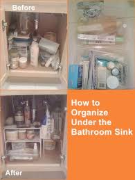 how to organize under the bathroom sink