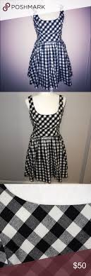 Aqua Black And White Checkered Dress Aqua Black And White Cotton Checkered Dress Size Small Aqua Dresses Mini Dresses Fashion Black White