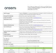 Final Product/Process Change Notification