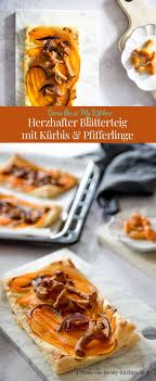 Herzhafte Blatterteig Plunder Mit Kurbis Und Pfifferlingen Home And Herbs Rezept Rezepte Kurbisrezepte Essen