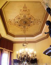 Customized Dining Room Ceiling By Modello Designs Via Barry Harris Paint Pattern Modello Designs Custom Vinyl Ceiling Design Ceiling Decor Ceiling Murals