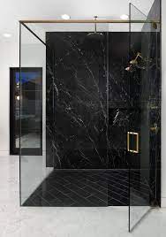 Black Marble Walk In Shower Ideas Amazing Bathrooms Building Design White Interior Design