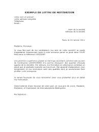 Exemple De Lettre De Motivation