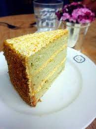Layer cake and matcha latte. Cempedak Cake Picture Of Acme Bar Coffee At The Troika Kuala Lumpur Tripadvisor