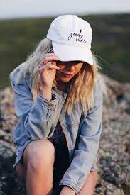 Good Vibes Hat Best Seller Etsy Girl With Cap Cute Poses For Pictures Girl Photography