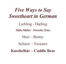 Sweetheart Auf Deutsch German Phrases German Language Learning German Language