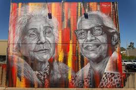 Aboriginal Activists Honored With A Mural By Matt Adnate Street Art United States Street Art Culture Art Murals Street Art