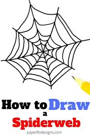 When a spider makes a web, it tends to start from the outside and it works its way in. How To Draw A Spider Web Simple Step By Step Video Instructions Paper Flo Designs