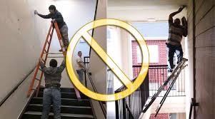 Sometimes life is busy and you barely have time to paint during nap time, let alone take good pictures. How To Safely Use A Ladder On Stairs Sunset Ladder Scaffold Blog