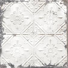 Nuwallpaper Vintage Tin Tile Peel And Stick White Off White Wallpaper Sample Nu2086sam The Home Depot Vintage Tin Tiles Antique Tin Ceiling Tile White Tin Ceiling