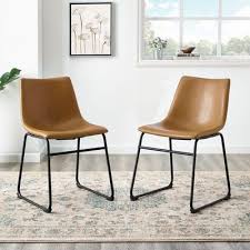 Give Your Kitchen Space An Industrial Appeal With Our Faux Leather Dining Chairs Include Leather Dining Chairs Brown Dining Chairs Faux Leather Dining Chairs