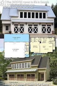 Need a 3 or 4 car garage house plan or one that's even bigger? Plan 36057dk 3 Bay Carriage House Plan With Shed Roof In Back Carriage House Plans House Plans Garage House Plans