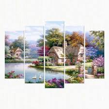 Tablo Center 5 Parcali Buyuk Boy Kanvas Tablo Tablolar Kanvaslar Resim