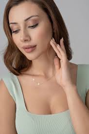 Gold Sideways Initial Necklace