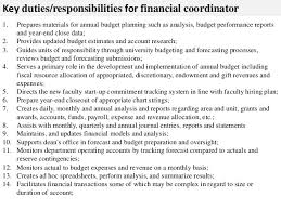 Use our career test report to get your career on track and keep it there. Financial Coordinator Job Description