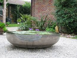 Stainless Steel Bowl Large Plantern Prairie Garden Prairie Planting Fountains Backyard