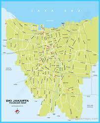 Map of city/kotamadya of jakarta with its subdistrict/kecamatan. Nice Map Of Jakarta Jakarta Map Amazing Maps