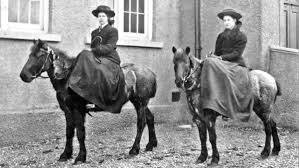 Sitting aside dates back to antiquity and developed in european countries in the middle ages as a way for women in skirts to ride a horse in a modest fashion while also wearing fine clothing. The History Of The Side Saddle Owlcation