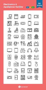 Download Download Electronics Appliances Outline Icon Pack Available In Svg Png Icon Fonts In 2021 Electronic Appliances Appliances Logo Design Appliance Cabinet
