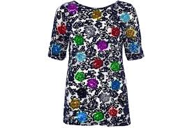 S 0007 Singapore Floral Cotton Dress With Hand Painted Spots Floral Cotton Dress Cotton Dresses Dresses With Sleeves