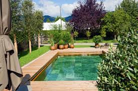Wichtig Ist Eine Vorausschauende Planung Fur Die Beste Lage Des Naturpools Auch Der Blick Aus Dem Haus Spielt Bei Solchen Natur Pool Pool Outdoor Dekorationen